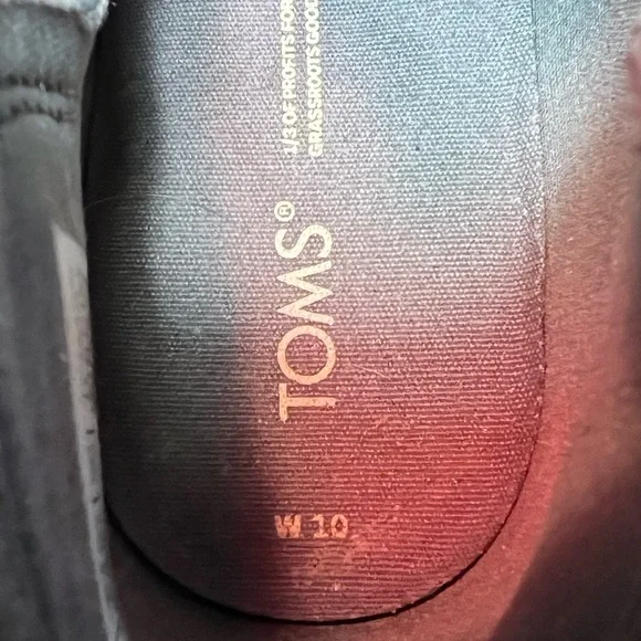 Toms Kallie Suede Wedge Black Ankle Bootie, Wedge Ankle Boots Size 10 - Picture 6 of 8